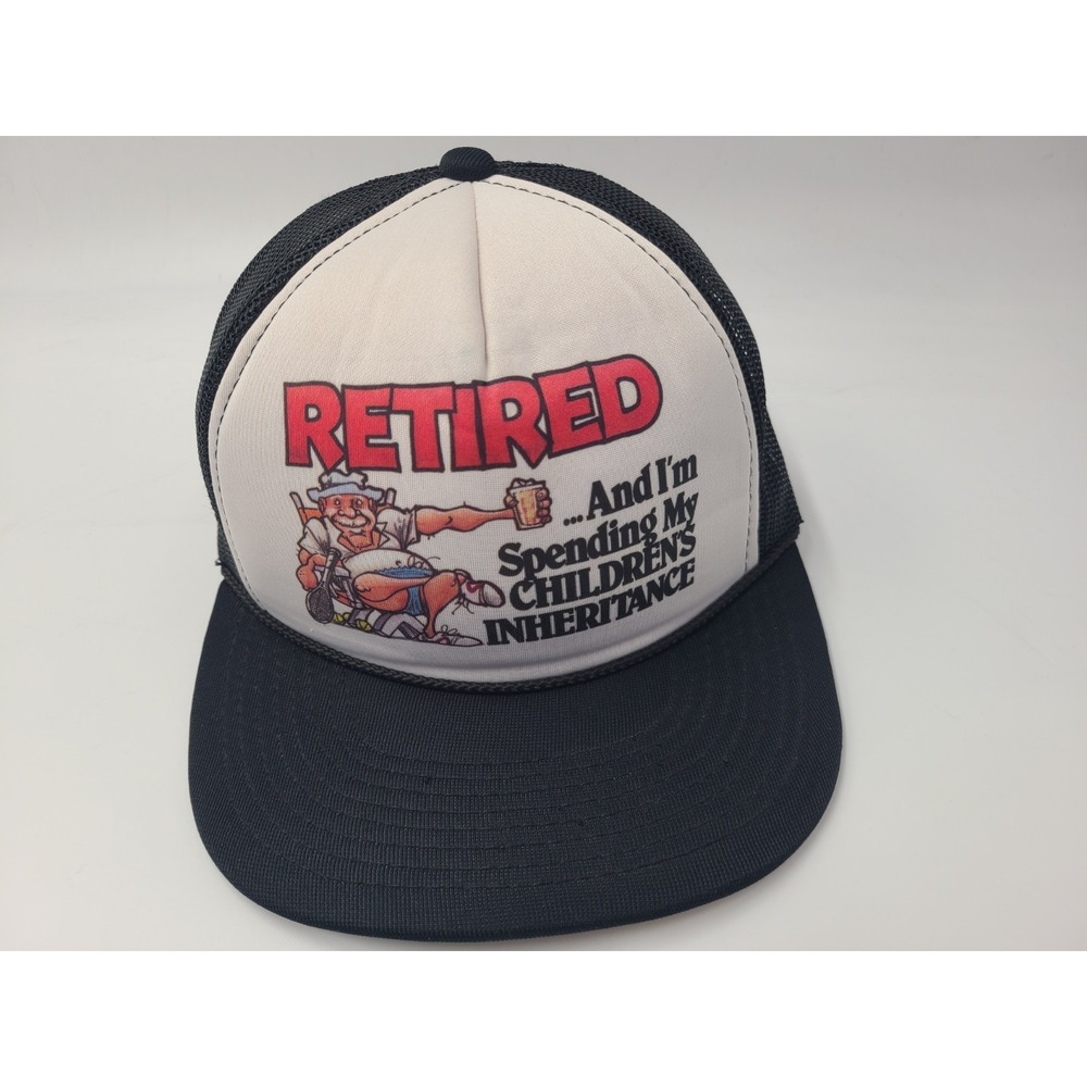 Vtg Retired Spending Childrens My Inheritance Mesh Snapback (Fits Small) Hat Cap